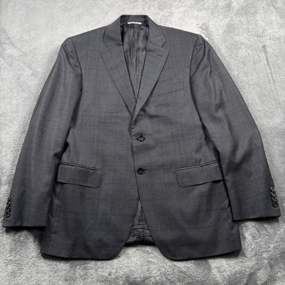 CANALI Blazer Mens 40R Gray Glen Plaid Wool Super 150s Exclusive Sport Coat